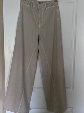 Massimo Dutti Wide-Leg Jeans - Taupe